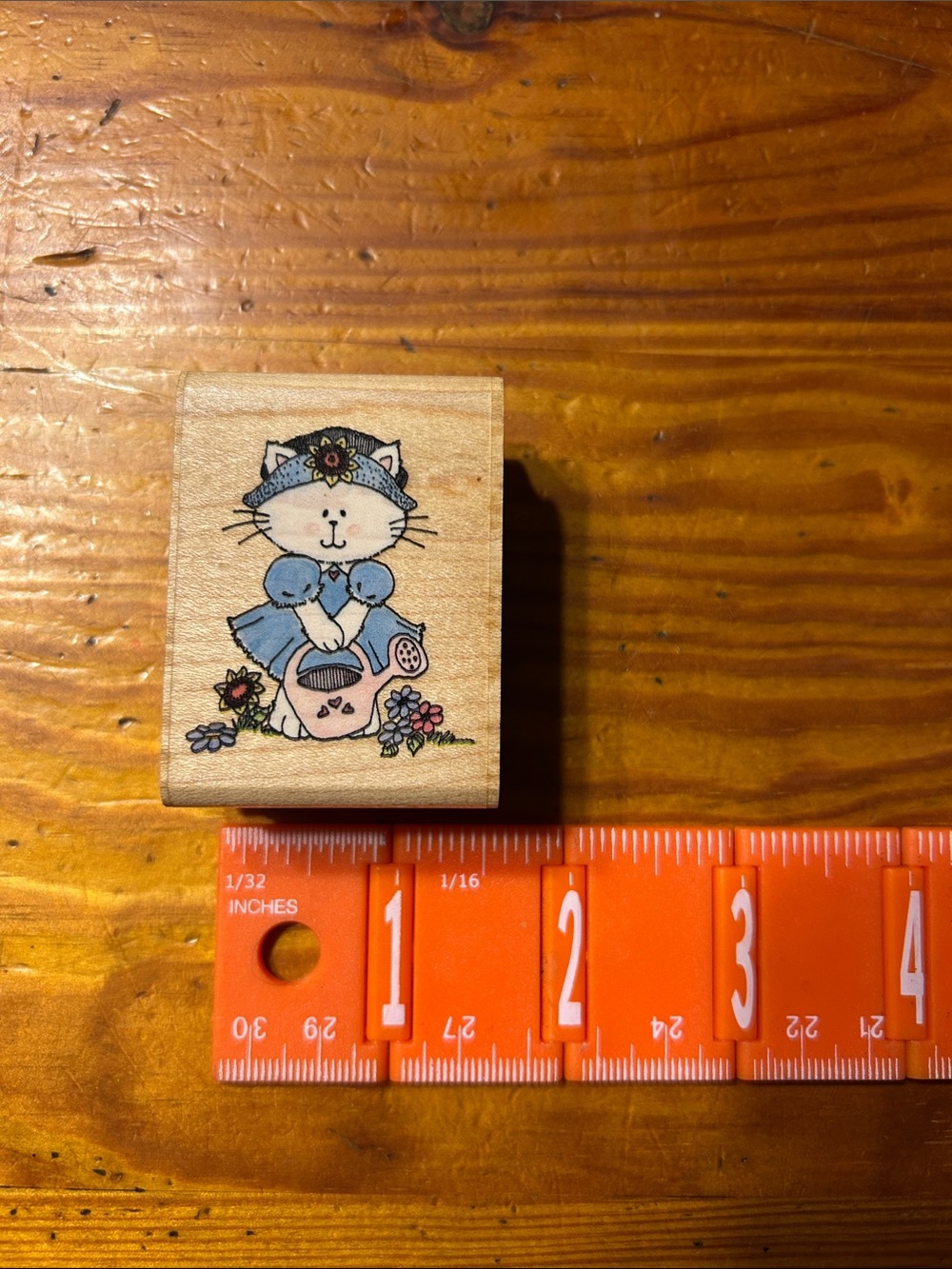 Cat stamp by rubber stampede.